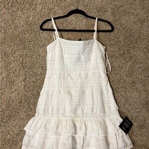Lulu's White Lace Detail Dress